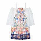 Girls 7-16 Iz Amy Byer Floral Lace Off The Shoulder Dress With Necklace, Girl's, Size: 8, Ovrfl Oth