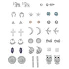 Elephant, Owl, Bird & Cross Nickel Free Stud Earring Set, Women's, Multicolor