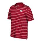 Men's Adidas Nebraska Cornhuskers Striped Golf Polo, Size: Small, Red