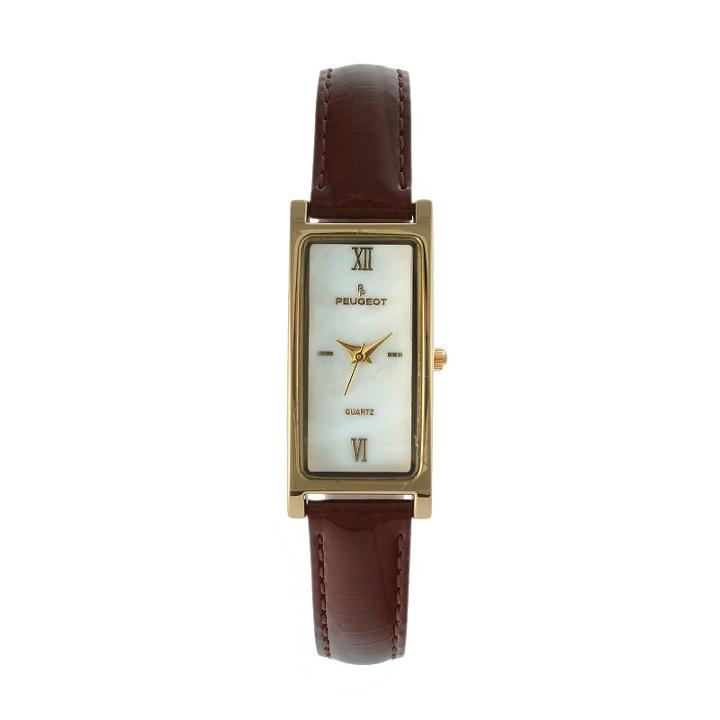 Peugeot Women's Leather Watch - 3017br, Brown