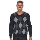 Men's Croft & Barrow&reg; True Comfort Classic-fit V-neck Sweater, Size: Medium, Dark Blue