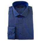 Men's Andrew Fezza Slim-fit Comfort Flex Collar Dress Shirt, Size: 16.5, Blue (navy)