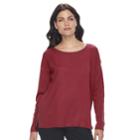 Women's Napa Valley Textured Rib Sweater, Size: Medium, Purple