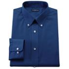 Men's Croft & Barrow&reg; Classic-fit Solid Broadcloth Button-down Collar Dress Shirt, Size: 16.5-32/33, Blue