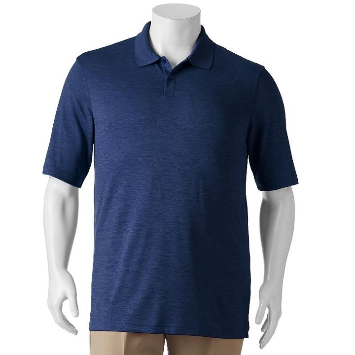 Big & Tall Haggar&reg; Cool 18&reg; Classic-fit Performance Polo, Men's, Size: Xl Tall, Turquoise/blue (turq/aqua)