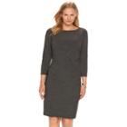 Plus Size Chaps Pleated Sheath Dress, Women's, Size: 20 W, Grey