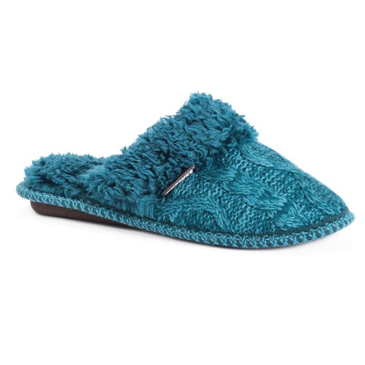 Women's Muk Luks Payton Scuff Slippers, Size: Xl, Turquoise/blue (turq/aqua)