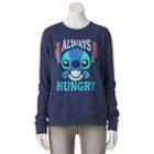 Disney's Juniors' Lilo & Stitch Always Hungry Graphic Sweatshirt, Girl's, Size: Xs, Green Oth