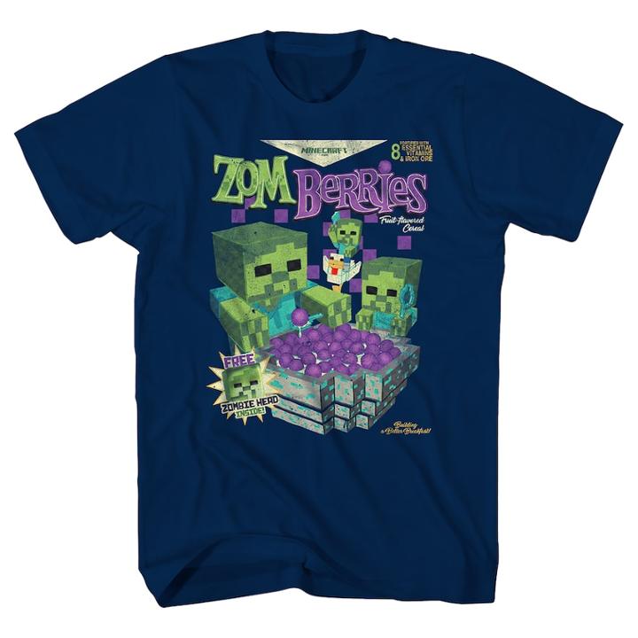 Boys 8-20 Minecraft Zombie Tee, Size: Xl, Blue (navy)