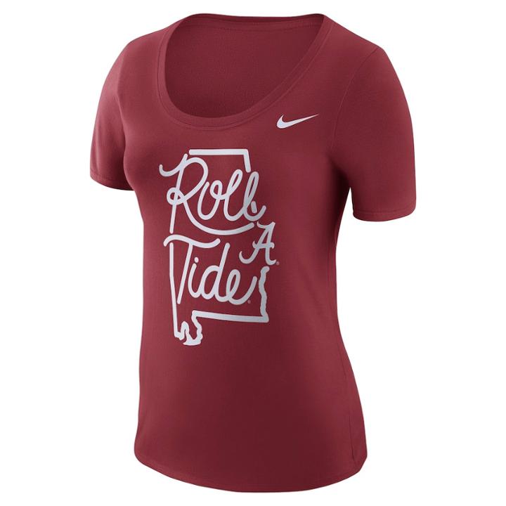 Women's Nike Alabama Crimson Tide Local Elements Tee, Size: Large, Red