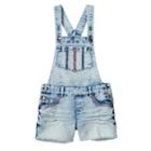 Girls 7-16 So&reg; Americana Acid Wash Denim Shortalls, Girl's, Size: 8, Light Blue