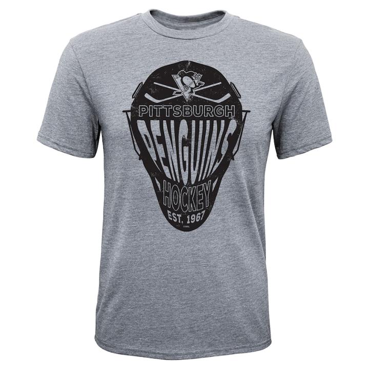 Boys 8-20 Pittsburgh Penguins Helmet Goals Tee, Size: M 10-12, Grey