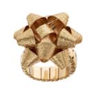 Holiday Bow Glitter Stretch Ring, Women's, Gold
