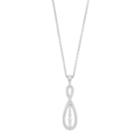 Simply Vera Vera Wang Sterling Silver 1/3 Carat T.w. Diamond Infinity Pendant, Women's, Size: 18, White