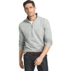 Men's Izod Heathered Quarter-zip Fleece, Size: Small, Med Grey