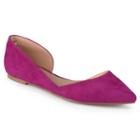 Journee Collection Ester Women's D'orsay Flats, Girl's, Size: Medium (8.5), Purple