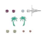 Lc Lauren Conrad Palm Tree Nickel Free Stud Earring Set, Women's, Multicolor