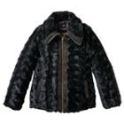 Girls 7-16 Iz Amy Byer Wide Collar Faux-fur Jacket, Girl's, Size: Small, Black