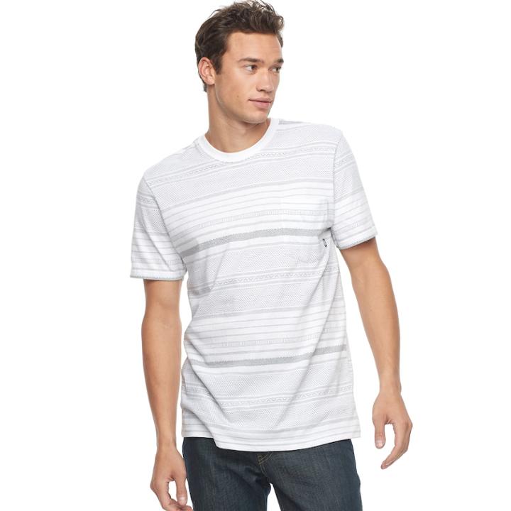 Men's Vans Lower Up Striped Tee, Size: Xxl, White