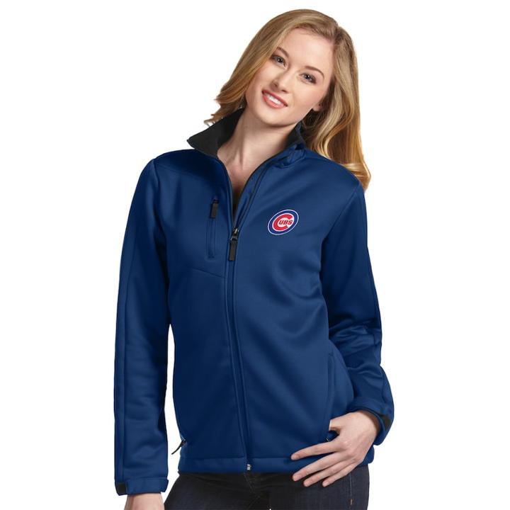 Women's Antigua Chicago Cubs Traverse Jacket, Size: Medium, Dark Blue