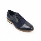 Xray Media Men's Cap Toe Dress Shoes, Size: Medium (10), Blue (navy)