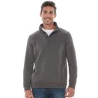 Men's Croft & Barrow&reg; Classic-fit Stretch Fleece Mockneck Pullover, Size: Medium, Dark Grey