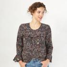 Women's Lc Lauren Conrad Beaded Ruffle Blouse, Size: Small, Black