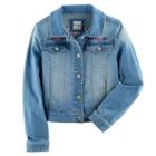 Girls 7-16 & Plus Size Mudd&reg; Embroidered Denim Jacket, Size: 14, Blue Other