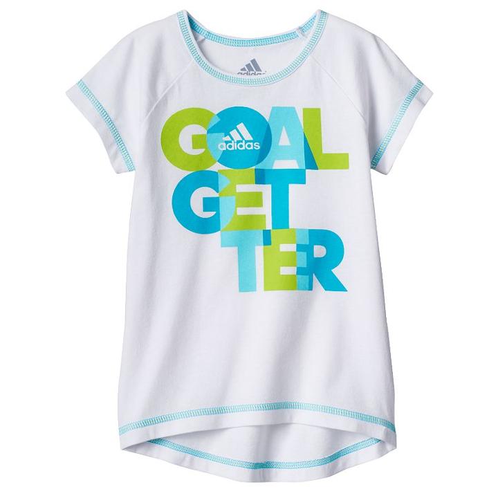 Girls 4-6x Adidas Super Star High-low Tee, Girl's, Size: 6x, White Oth