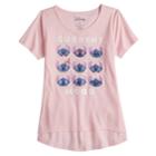 Disney's Girls 7-16 & Plus Size Lilo & Stitch Current Mood Graphic Tee, Size: Large, Light Pink