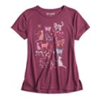 Girls 7-16 & Plus Size Mudd&reg; Short Sleeve Graphic Tee, Size: 16, Med Purple