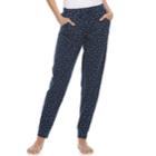 Women's Sonoma Goods For Life&trade; Printed Jogger Lounge Pants, Size: Xxl, Dark Blue