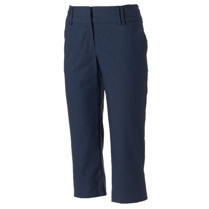 Women's Studio 253 Cropped Pants, Size: 8, Dark Blue