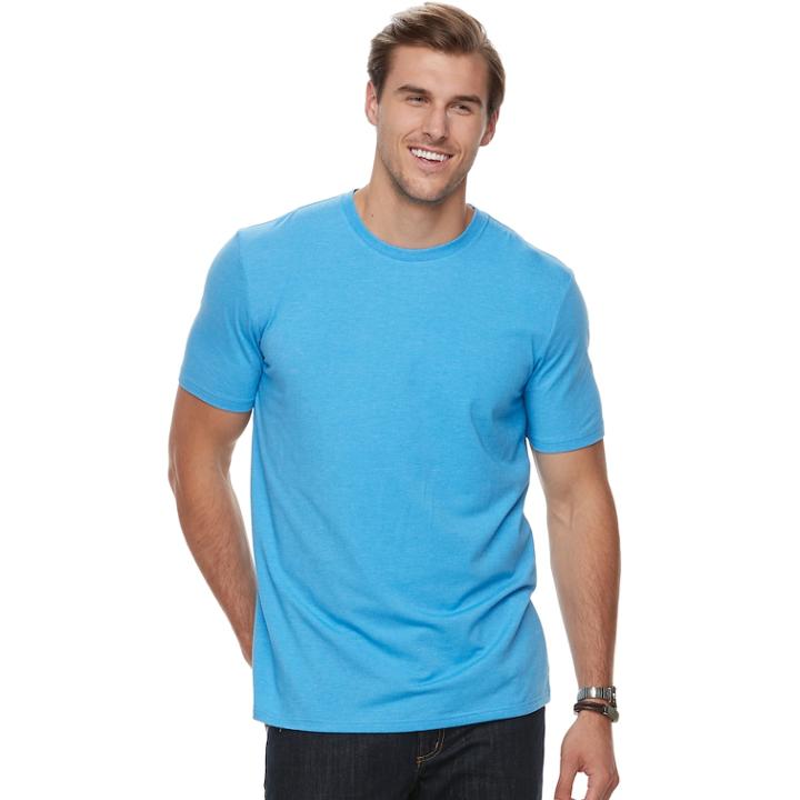 Big & Tall Sonoma Goods For Life&trade; Supersoft Stretch Crewneck Tee, Men's, Size: 3xl Tall, Med Blue