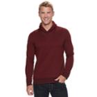 Men's Sonoma Goods For Life&trade; Modern-fit Supersoft Sweater Fleece Shawl-collar Sweater, Size: Medium, Dark Red