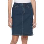 Women's Croft & Barrow&reg; Jean Skirt, Size: 12, Med Blue