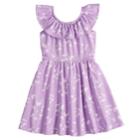 Girls 4-10 Jumping Beans&reg; Ruffled Neck Skater Dress, Size: 4, Lt Purple