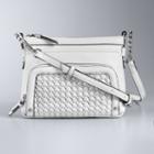 Simply Vera Vera Wang Easton Basket Weave Crossbody Bag, Women's, White