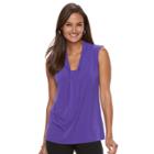Women's Dana Buchman Knot-front Top, Size: Small, Brt Purple