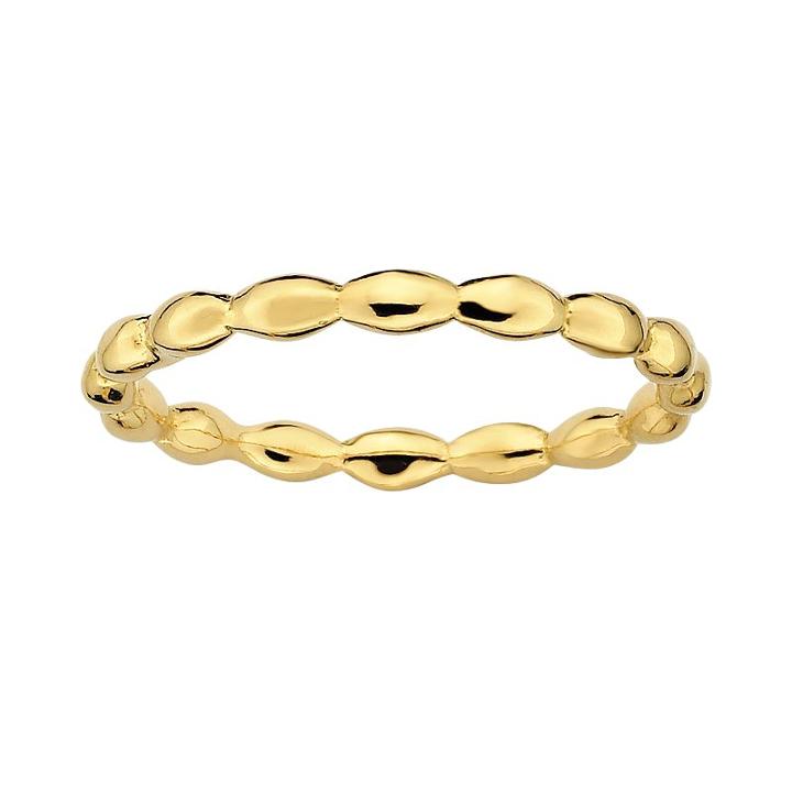 Stacks And Stones 18k Gold Over Silver Rice Stack Ring, Women's, Size: 7, Yellow