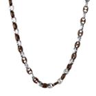 Lynx Stainless Steel Two-tone Link Necklace, Adult Unisex, Size: 22, Grey