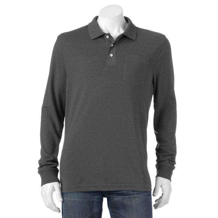 Big & Tall Croft & Barrow&reg; Classic-fit Easy-care Interlock Polo, Men's, Size: Xl Tall, Dark Grey