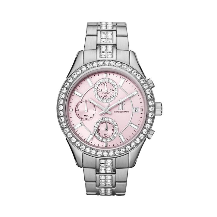 Jennifer Lopez Women's Crystal Stainless Steel Watch, Size: Medium, Grey