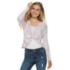 Juniors' Candie's&reg; Printed Twist Reversible Top, Teens, Size: Xl, Light Pink
