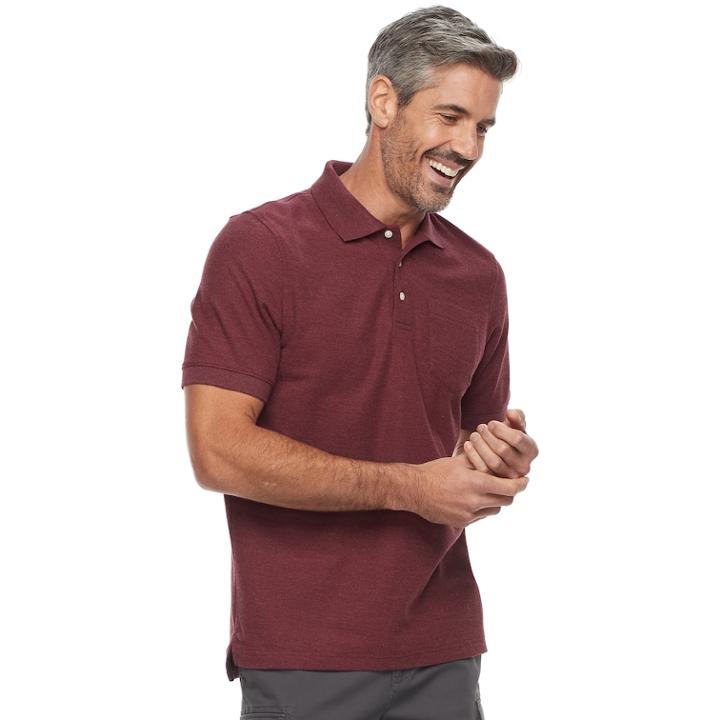 Men's Croft & Barrow&reg; Polo, Size: Large, Dark Red