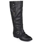 Journee Collection Stella Women's Tall Boots, Girl's, Size: 6, Black