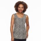 Petite Croft & Barrow&reg; Pintuck Tank, Women's, Size: Xl Petite, Black