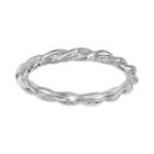 Stacks And Stones Sterling Silver Twist Ring, Women's, Size: 7, Grey