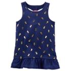 Girls 4-6x Oshkosh B'gosh&reg; Foil Racerback Peplum Tank, Girl's, Size: 6x, Blue