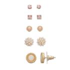 Lc Lauren Conrad Nickel Free Stud Earring Set, Women's, Pink